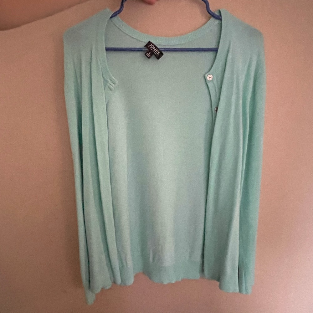 Jones New York Turquoise Cardigan, like new! - Picture 3 of 7